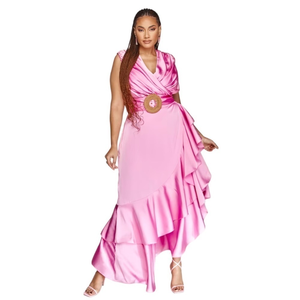 Fashion to Figure Camille Asymmetrical Ruffle Dress - Garnerstyle X FTF Size 3